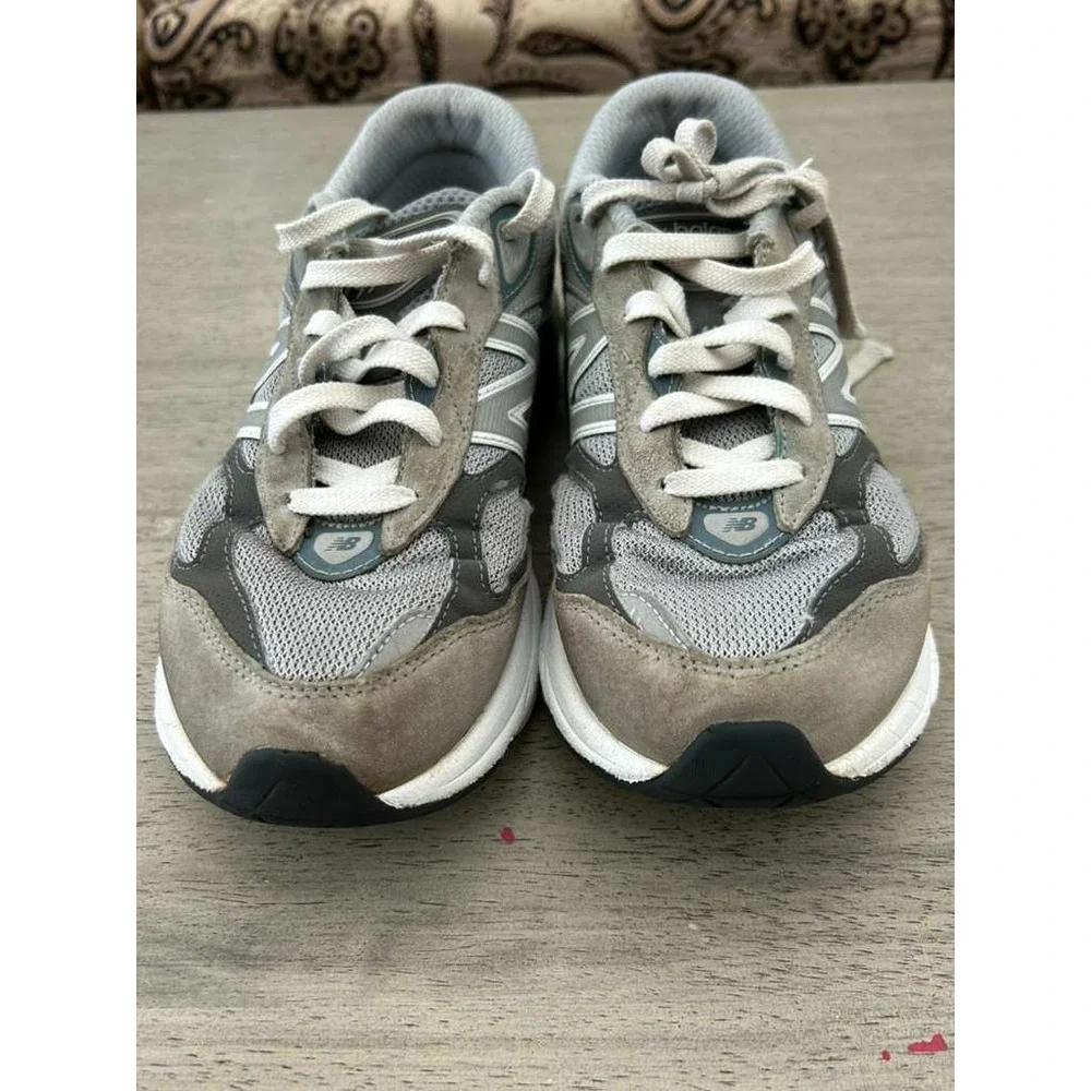 New‎ Balance 990v6 Grey Suede Mesh Running Shoes GC990GL6 Kids 6.5.